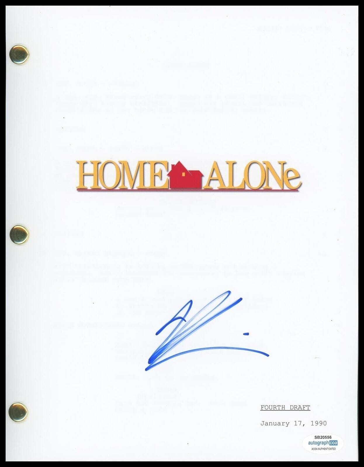 Kieran Culkin "Home Alone" AUTOGRAPH Signed 'Fuller' Script Screenplay