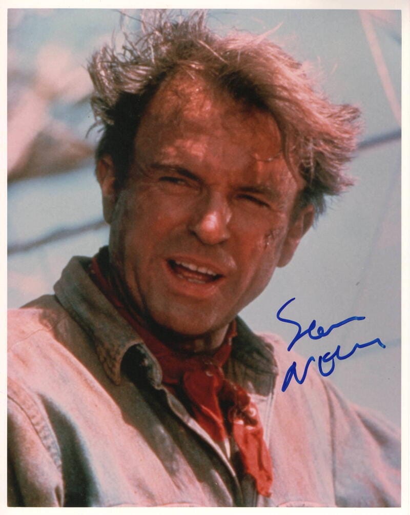 Sam Neill Signed Autograph 8x10 Photo Jurassic Park And Peaky Blinders Star Rare Autographia 