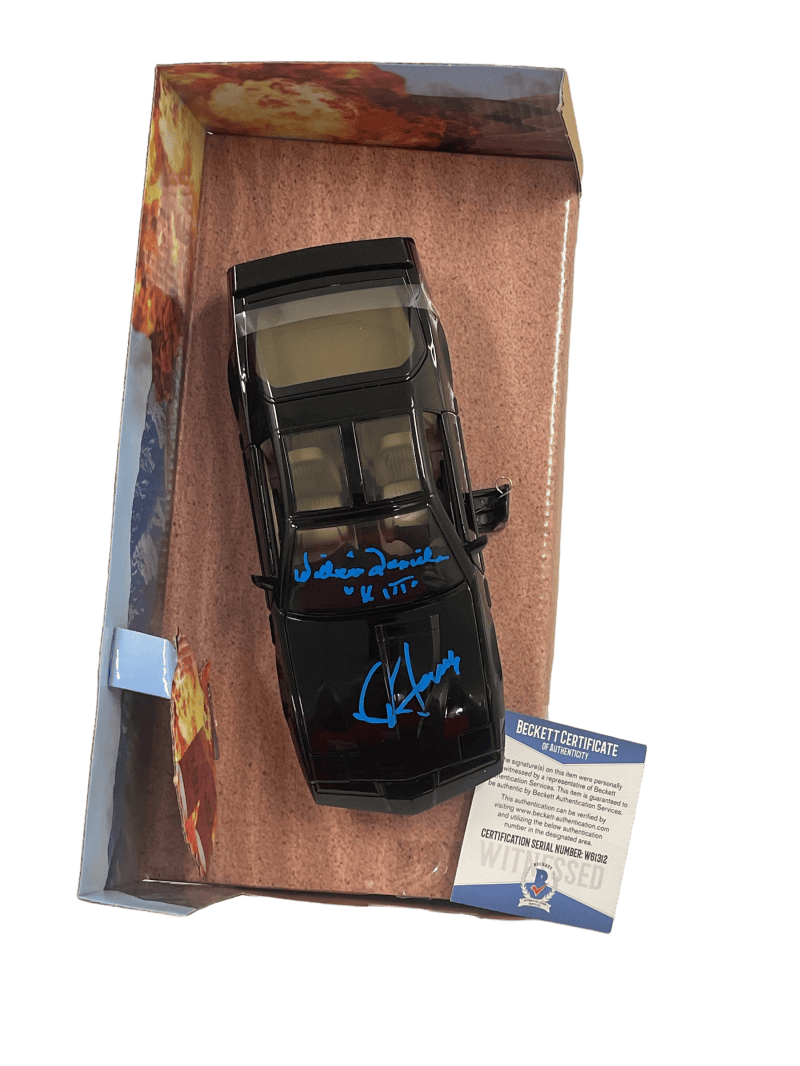 David Hasselhoff William Daniels Signed Knight Rider Diecast 124 Car Beckett 73 Autographia