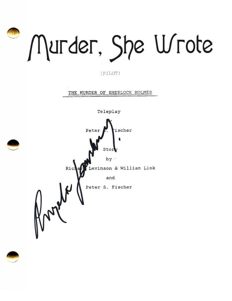 ANGELA LANSBURY SIGNED MURDER, SHE WROTE PILOT SCRIPT AUTHENTIC