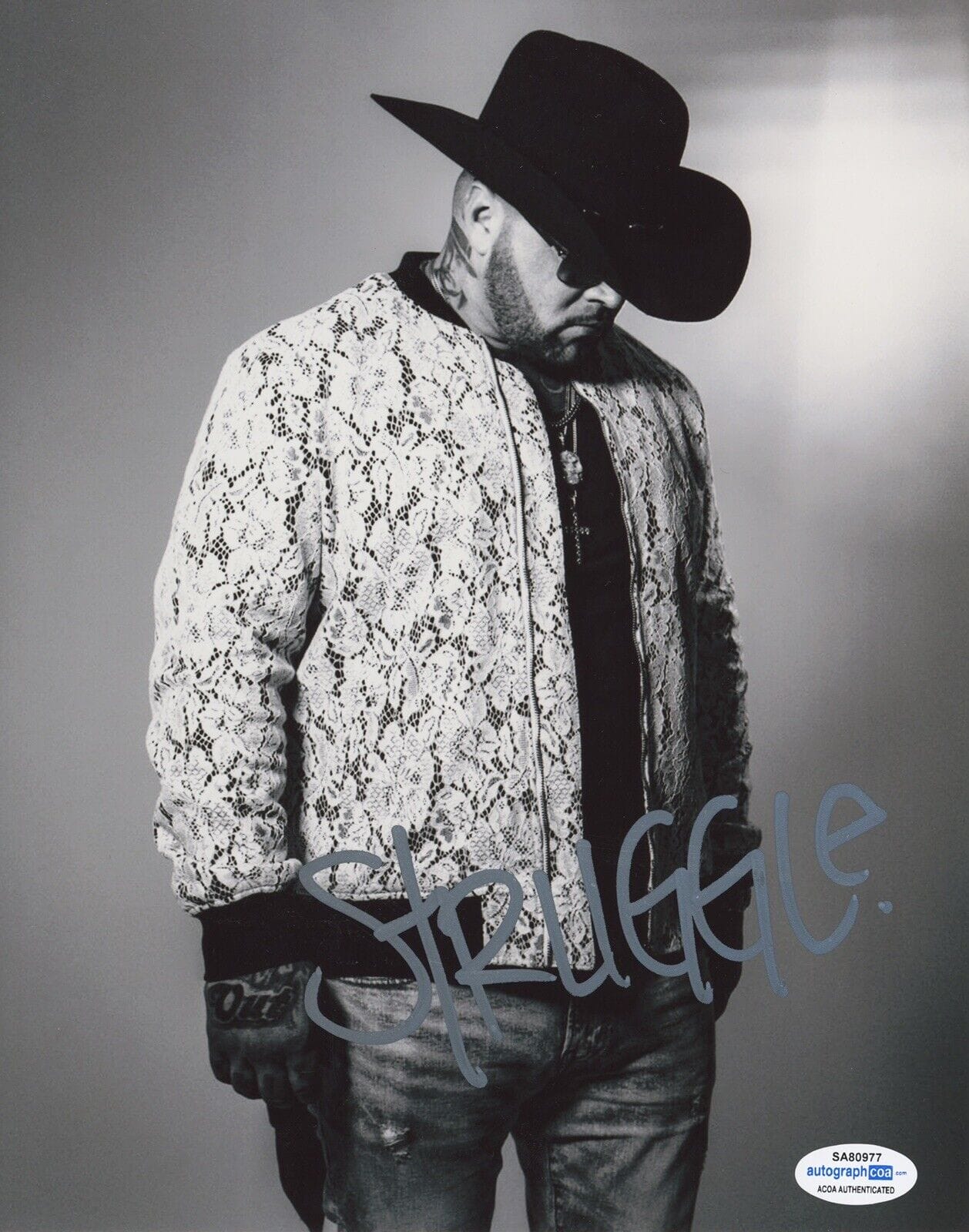 STRUGGLE JENNINGS COUNTRY RAP SIGNED AUTOGRAPH 8x10 PHOTO PICTURE ACOA STRUGGLE JENNINGS COUNTRY RAP SIGNED AUTOGRAPH 8x10 PHOTO PICTURE ACOA