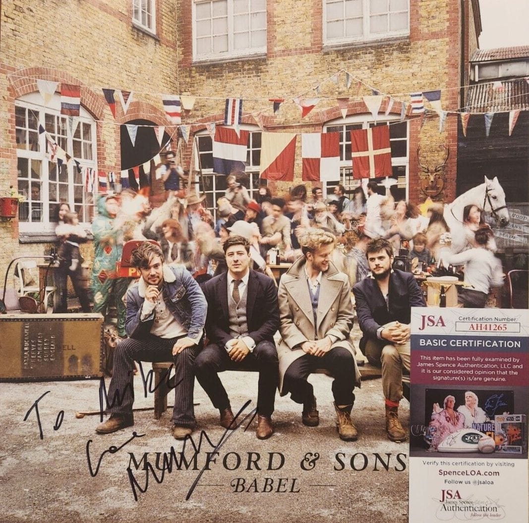 Marcus Mumford Signed Babel Album w/ JSA COA Vinyl Mumford and Sons 