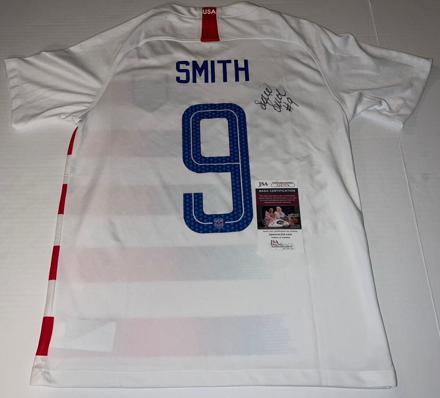 Sophia Smith USWNT signed White Team USA Soccer jersey autographed JSA
