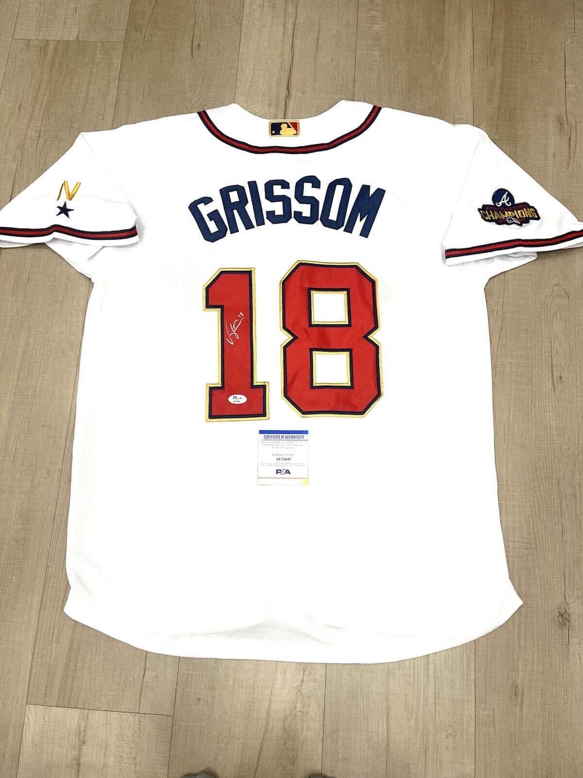 Vaughn Grissom Signed Braves Jersey (JSA)