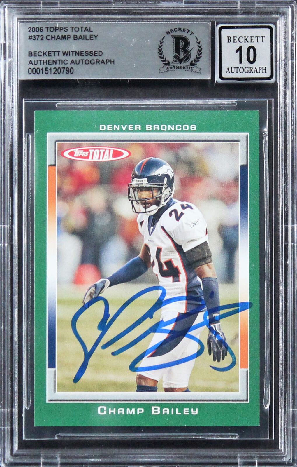 Champ Bailey Memorabilia, Autographed Champ Bailey Collectibles