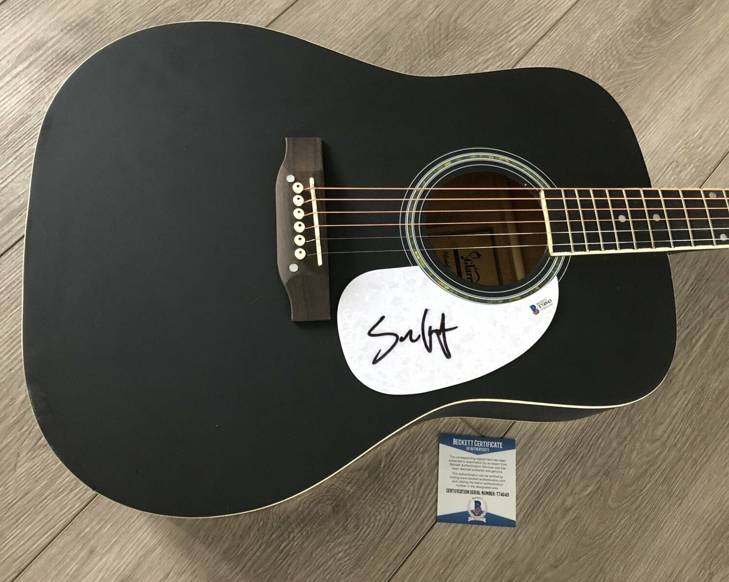 Sam Hunt Signed Autograph 41 Full Size Acoustic Guitar Wproof And Beckett Bas Coa Opens In A New