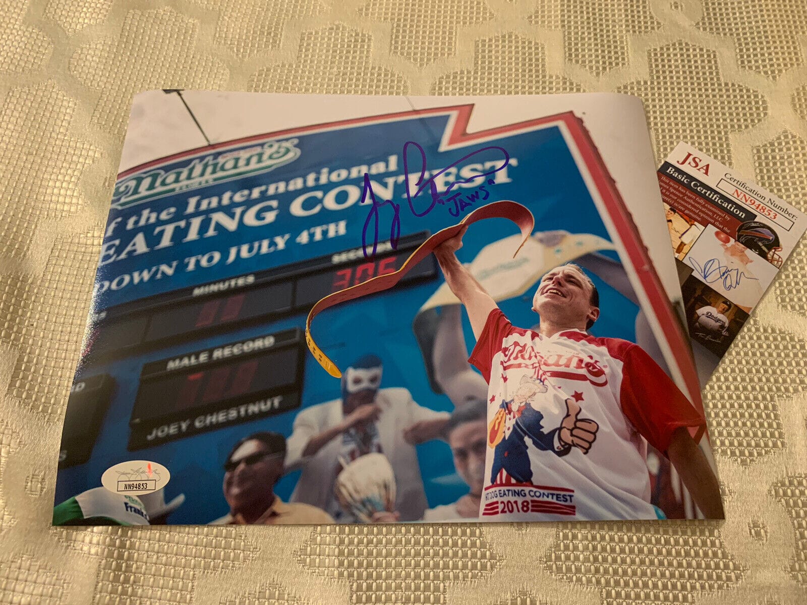 joey-chestnut-signed-8-x-10-photo-jsa-authentication-coa-food-eating