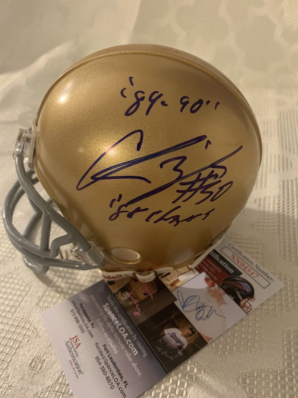 Notre Dame 2024 Autographed Mini Helmet