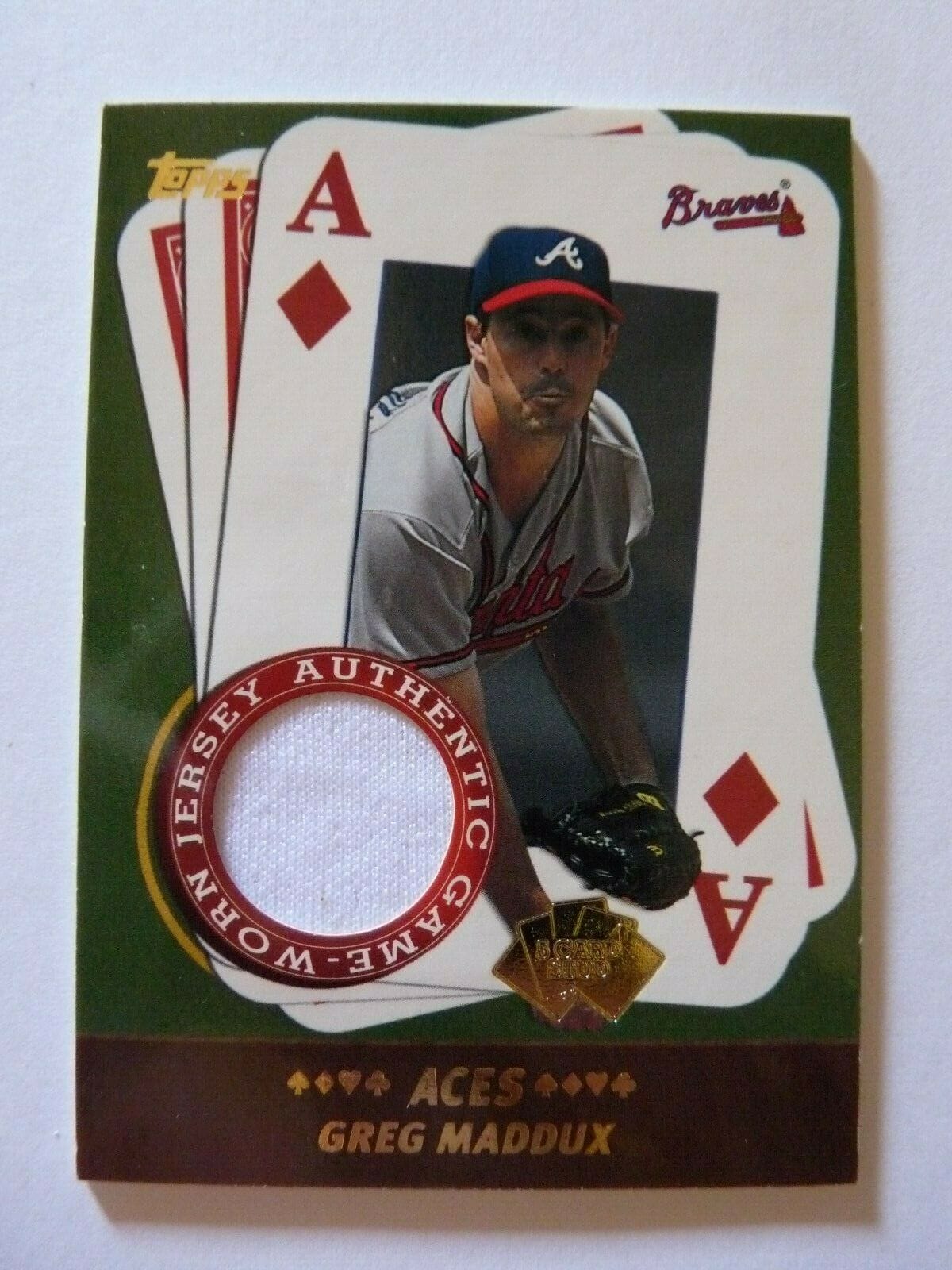 Greg Maddux Game Worn Jersey Baseball Card