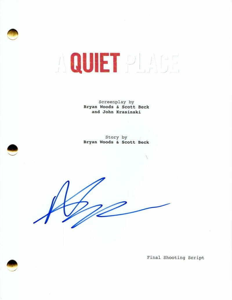 NOAH JUPE SIGNED AUTOGRAPH A QUIET PLACE FULL MOVIE SCRIPT - w/ JOHN ...