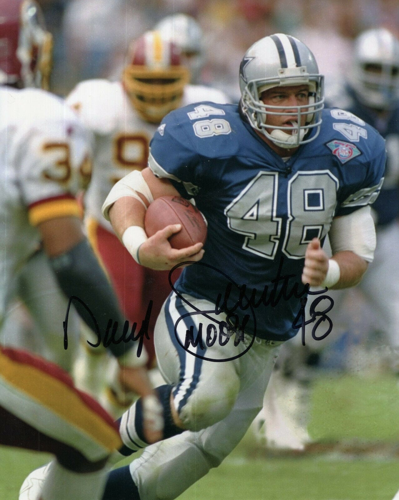 Daryl Johnston Autographed 8x10 Color Photo (dallas Cowboys) - Beckett Coa!