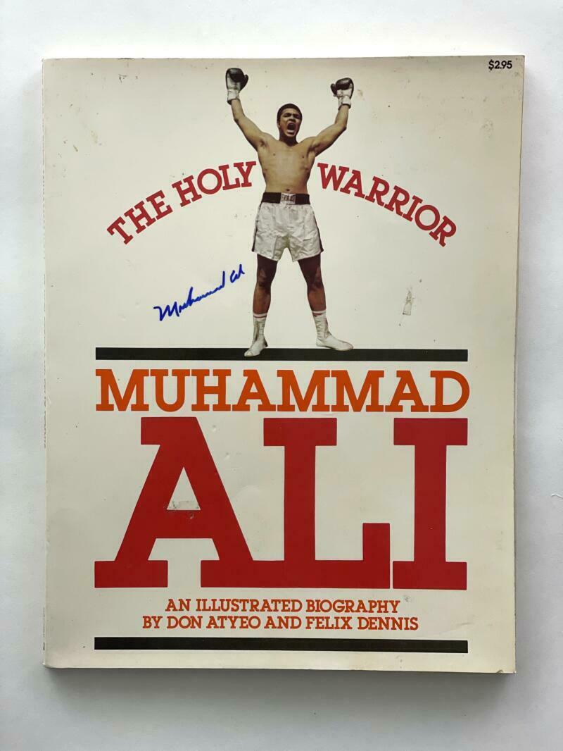 MUHAMMAD ALI SIGNED AUTOGRAPH THE HOLY WARRIOR BOOK - CASSIUS CLAY RARE ...