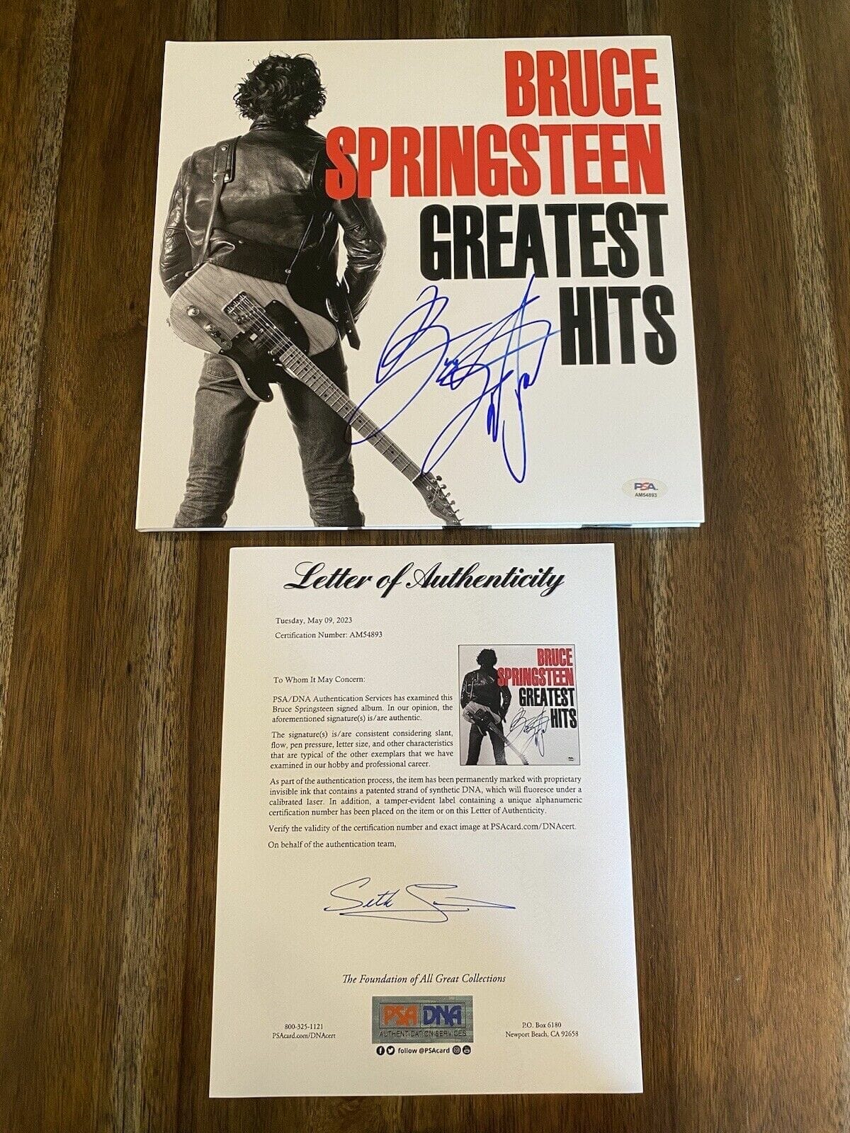 Bruce Springsteen ‘Greatest Hits’ Signed Autograph Vinyl Record PSA COA ...