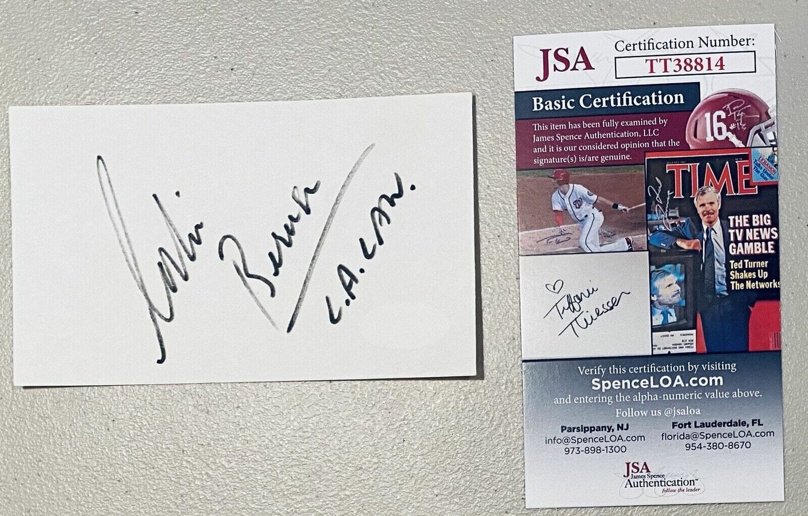 Corbin Bernsen Signed Autographed 3x5 Card JSA Certified LA Law Major ...