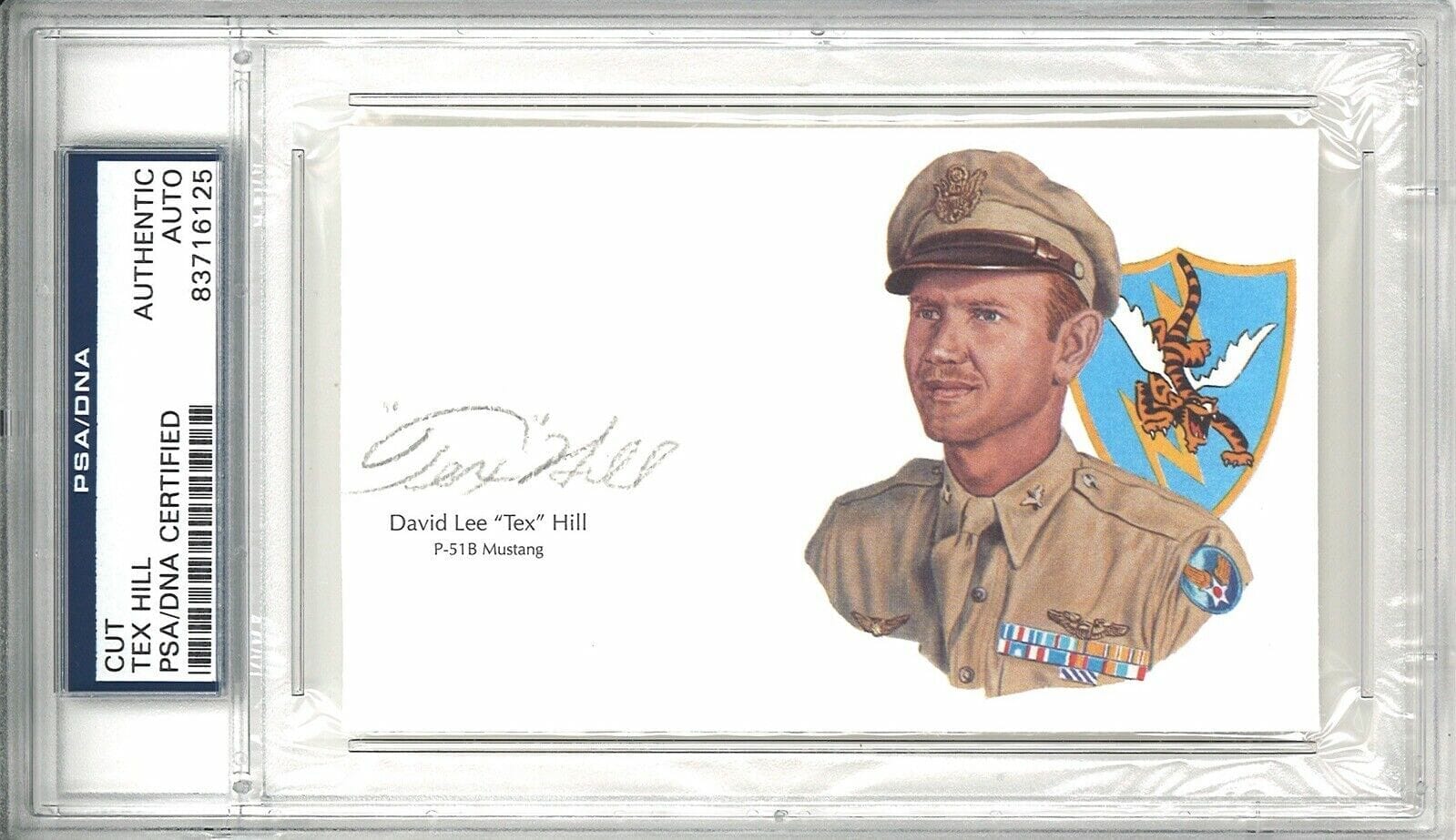 DAVID TEX HILL SIGNED CUT SIGNATURE PSA DNA 83716125 (D) WWII ACE ...