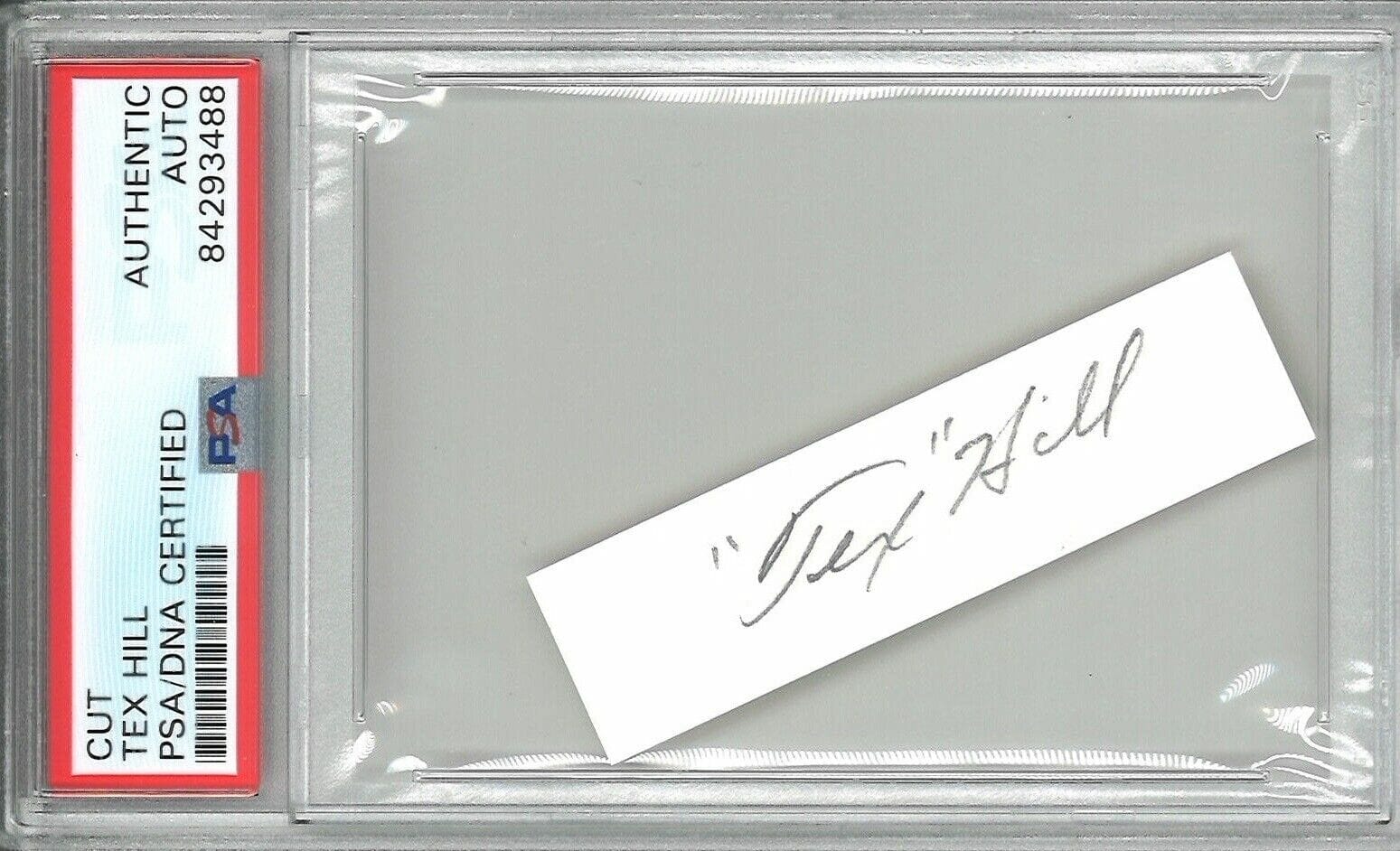 DAVID TEX HILL SIGNED CUT SIGNATURE PSA DNA 84293488 (D) WWII ACE ...