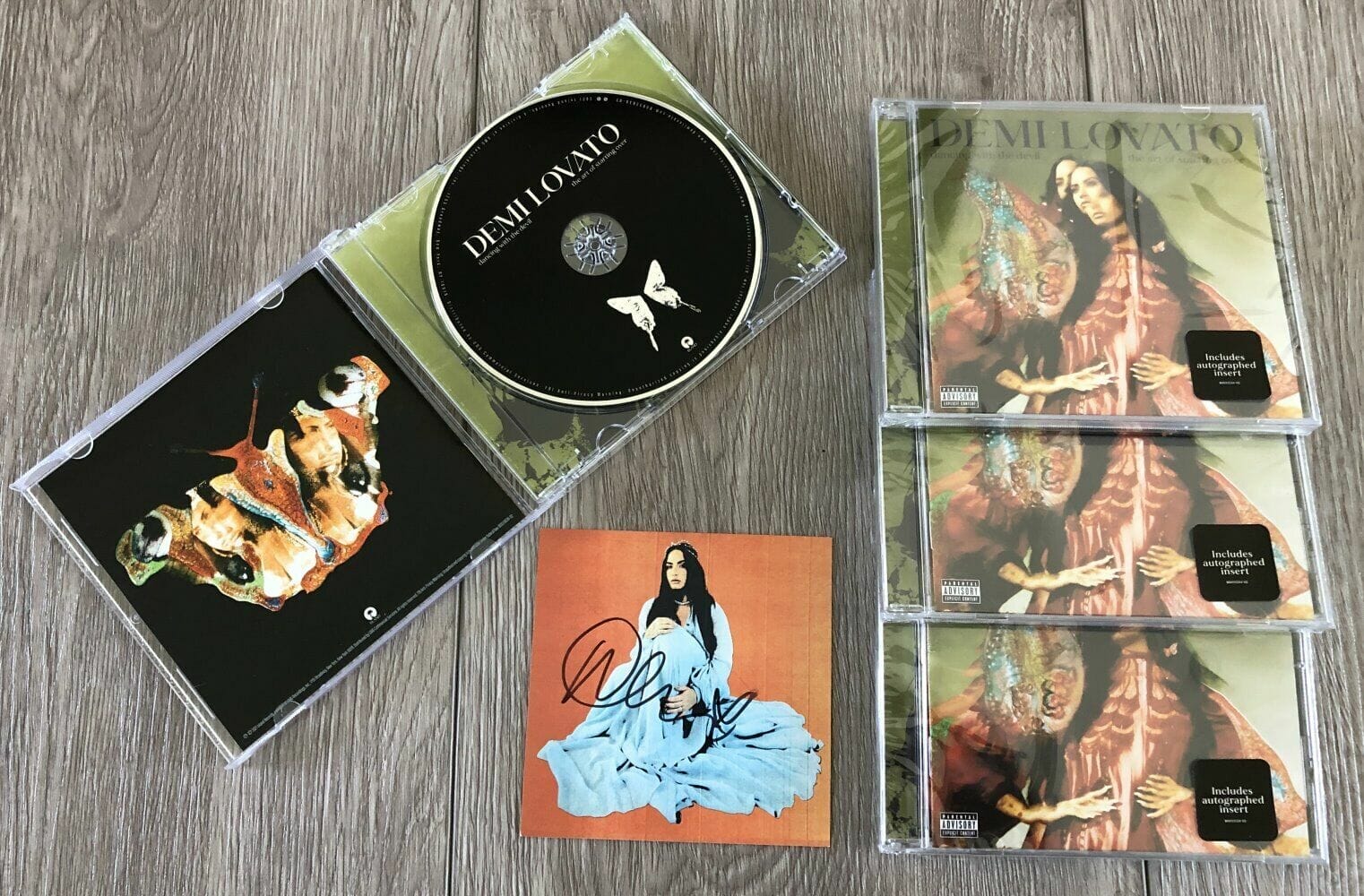 DEMI LOVATO SIGNED AUTOGRAPH DANCING WITH THE DEVIL CD ART