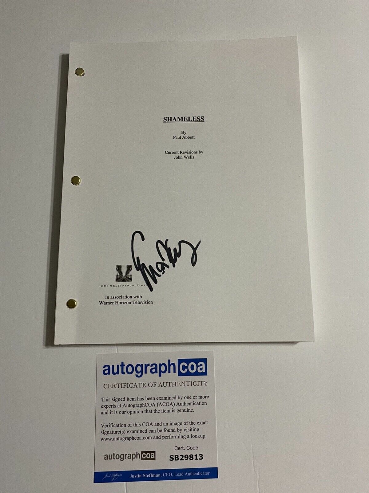 Emma Kenney signed Shameless ‘Debbie Gallagher’ full script ACOA Opens ...