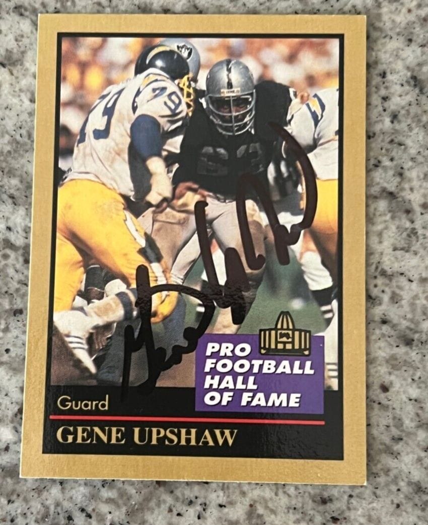 Autographed GENE UPSHAW 1991 Enor Football card - Main Line Autographs