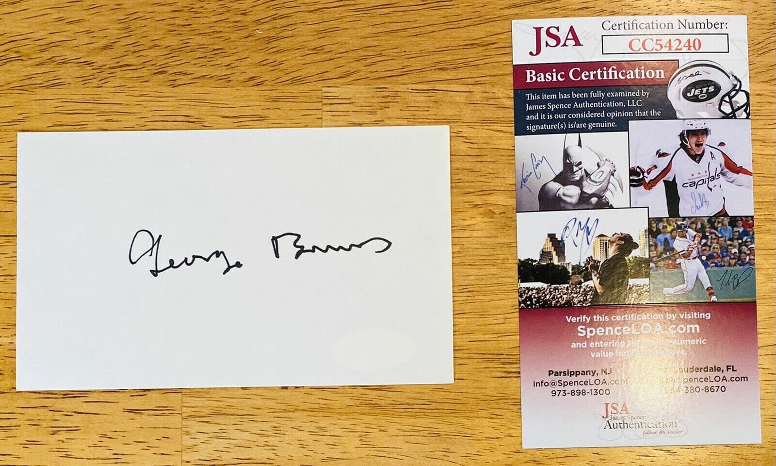 George Burns Signed Autographed 3x5 Card JSA Certified Opens In A New ...