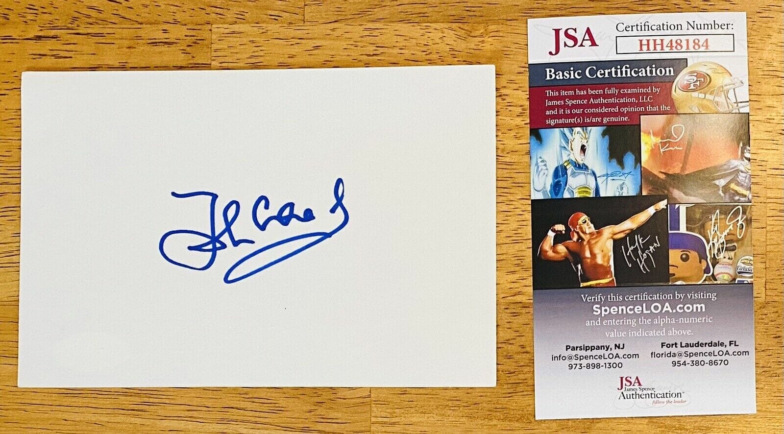 John Cleese Signed Autographed 4x6 Card JSA Certified Monty Python ...