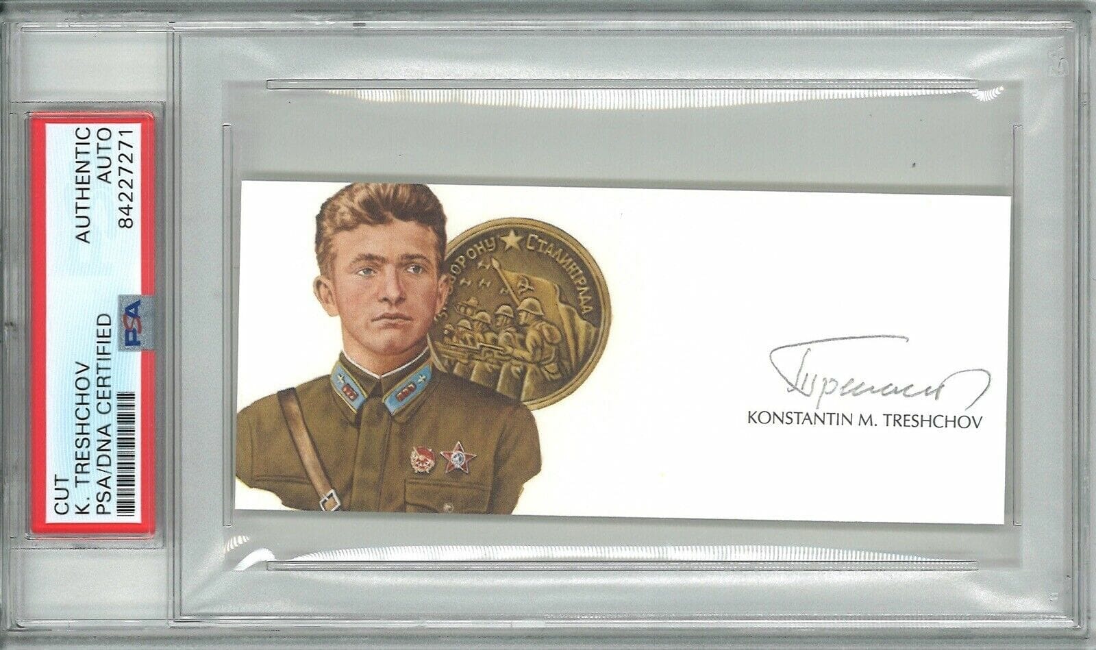 KONSTANTIN TRESHCHOV SIGNED CUT SIGNATURE PSA DNA 84227271 (D) WWII ACE ...