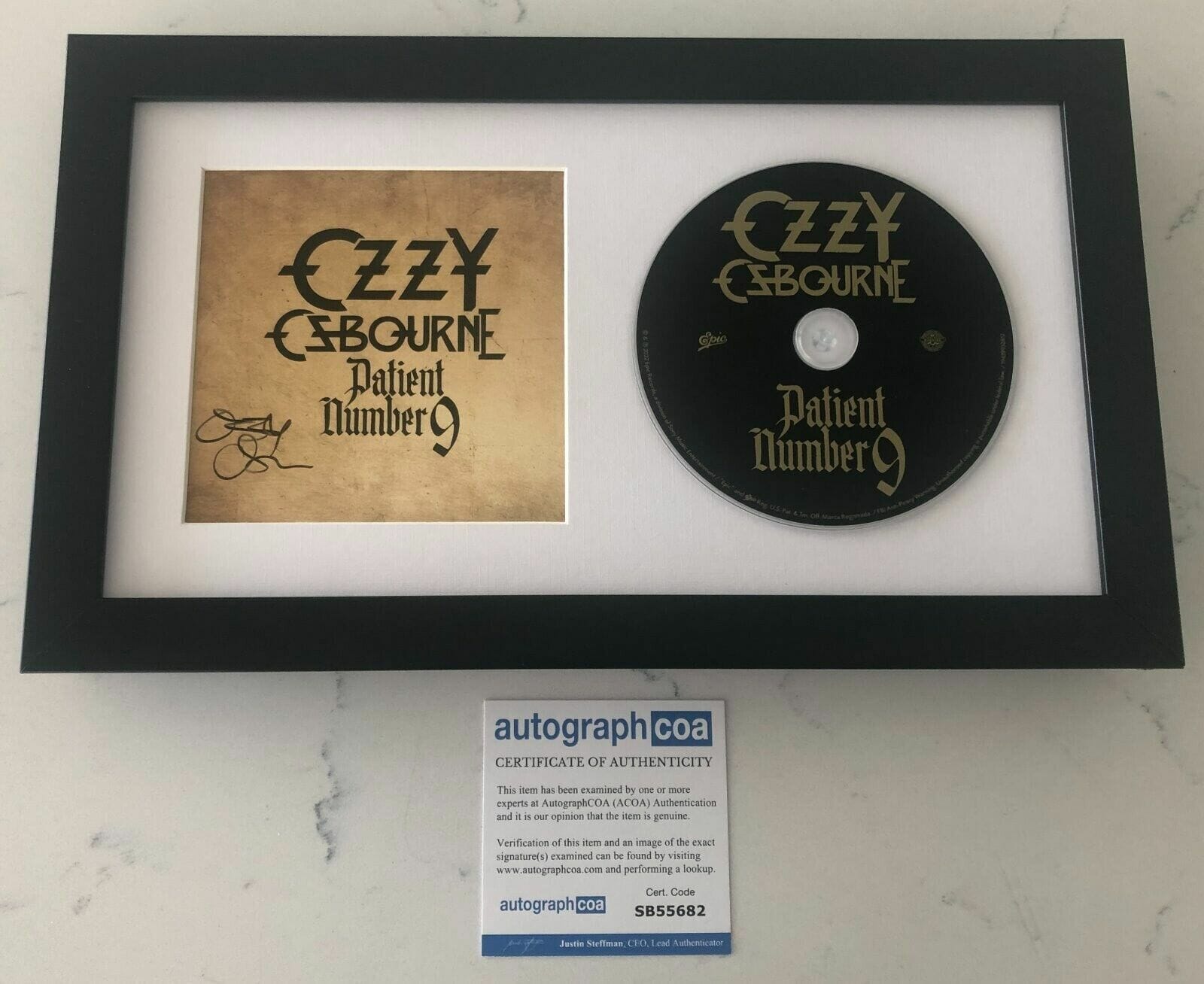 OZZY OSBOURNE SIGNED AUTOGRAPHED CD INSERT COA ACOA 2024 AUTHENTIC PATIENT NUMBER 9