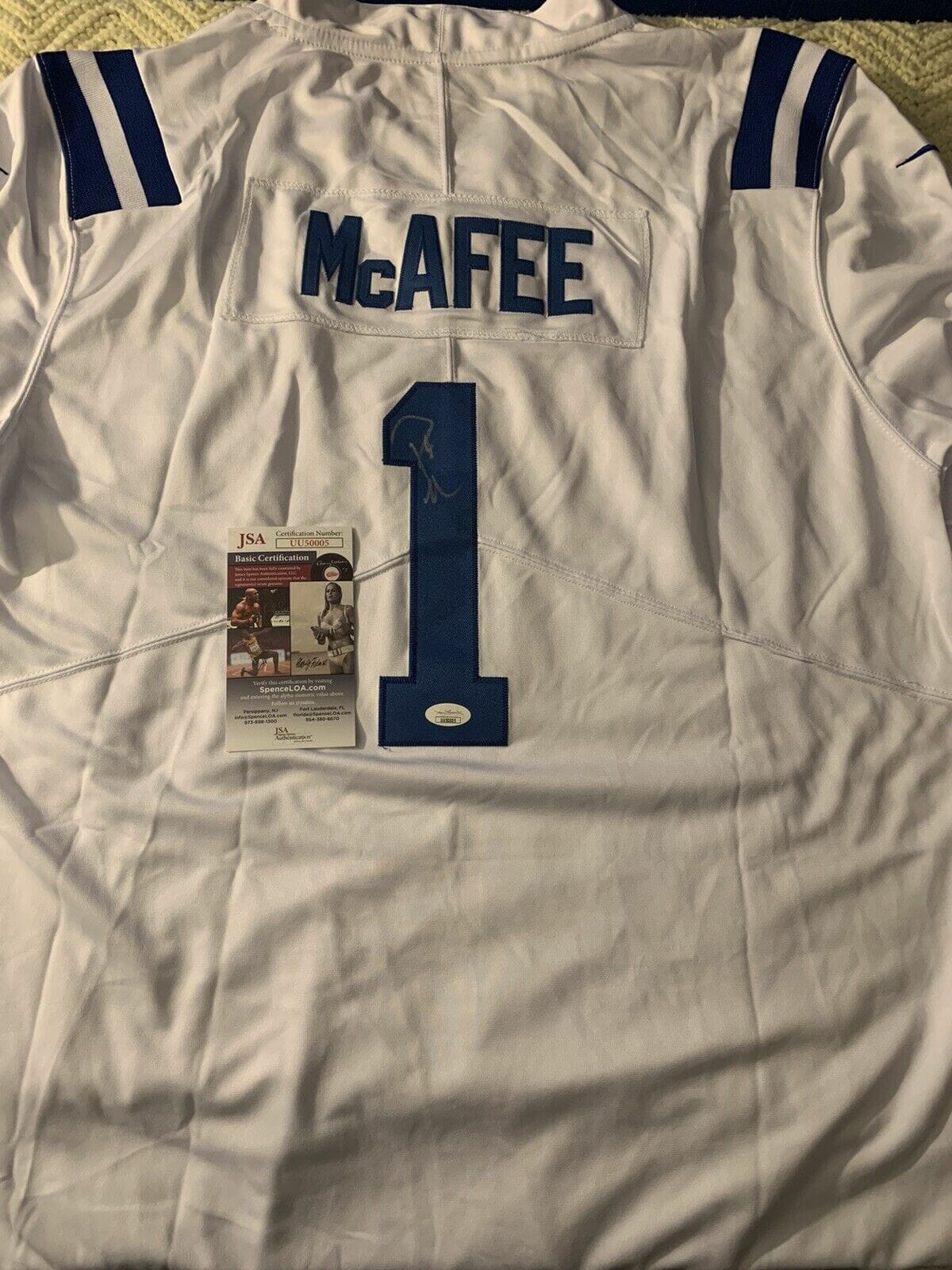 Pat McAfee SIGNED Indianapolis Colts Jersey Stitched XL JSA Authentication COA Opens in a new window or tab Autographia