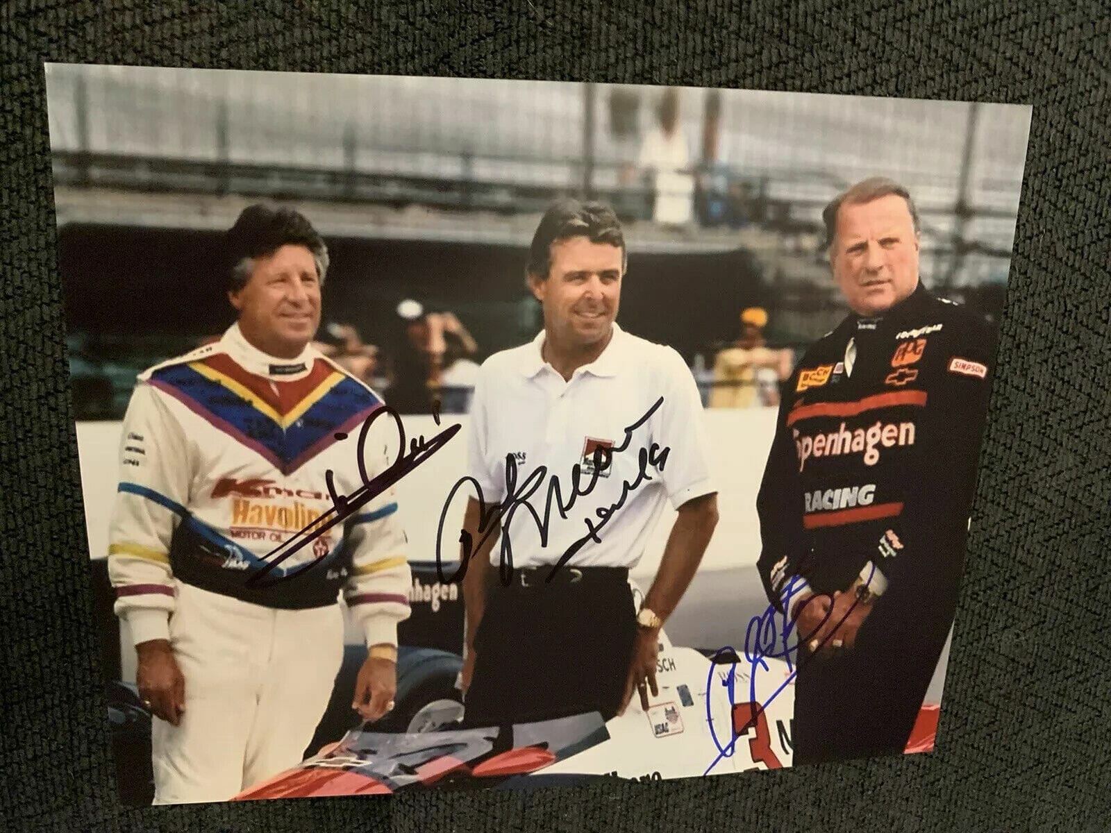 Rick Mears Mario Andretti Aj Foyt Signed Indy 500 Front Row 8 X 10 ...