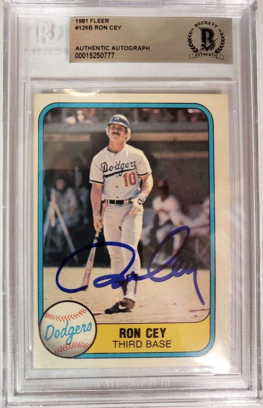 MLB Ron Cey Signed Trading Cards, Collectible Ron Cey Signed Trading Cards