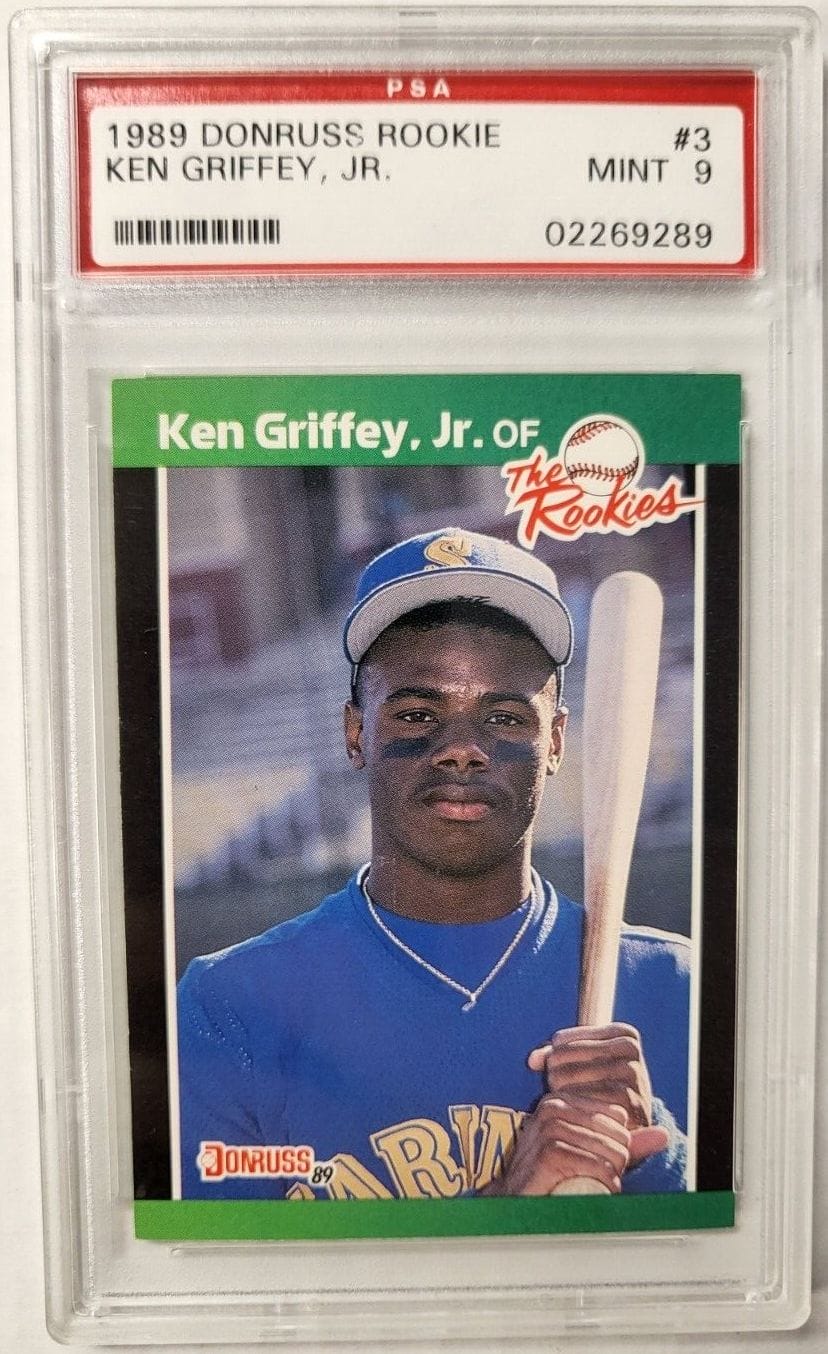 1989 DONRUSS THE ROOKIES KEN GRIFFEY JR MARINERS #3 BASEBALL CARD PSA 9 ...