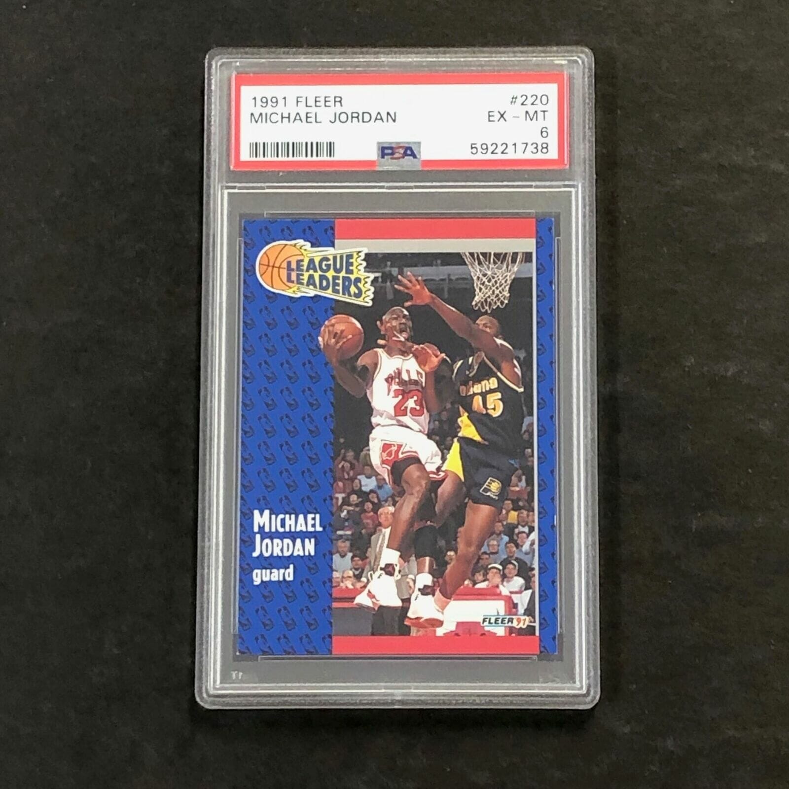 1991 Fleer #220 Michael Jordan PSA 6 EX-MT Bulls Opens in a new window ...