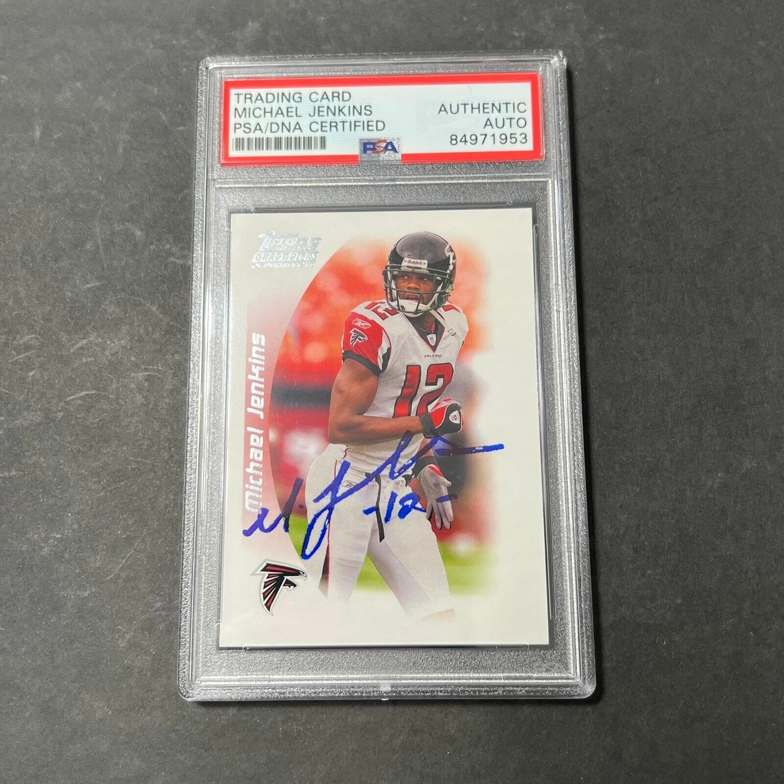 2005 Topps #102 Signed Card Michael Jenkins AUTO PSA ATLANTA FALCONS ...