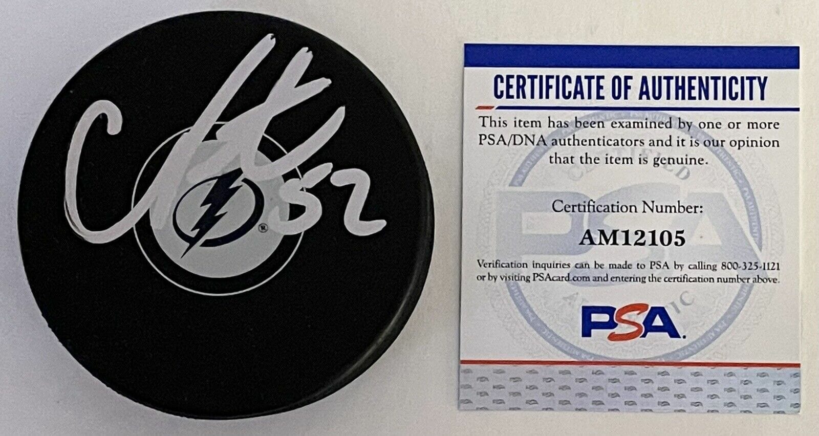 Cal Foote Signed Autographed Tampa Bay Lightning Logo Puck PSA/DNA ...