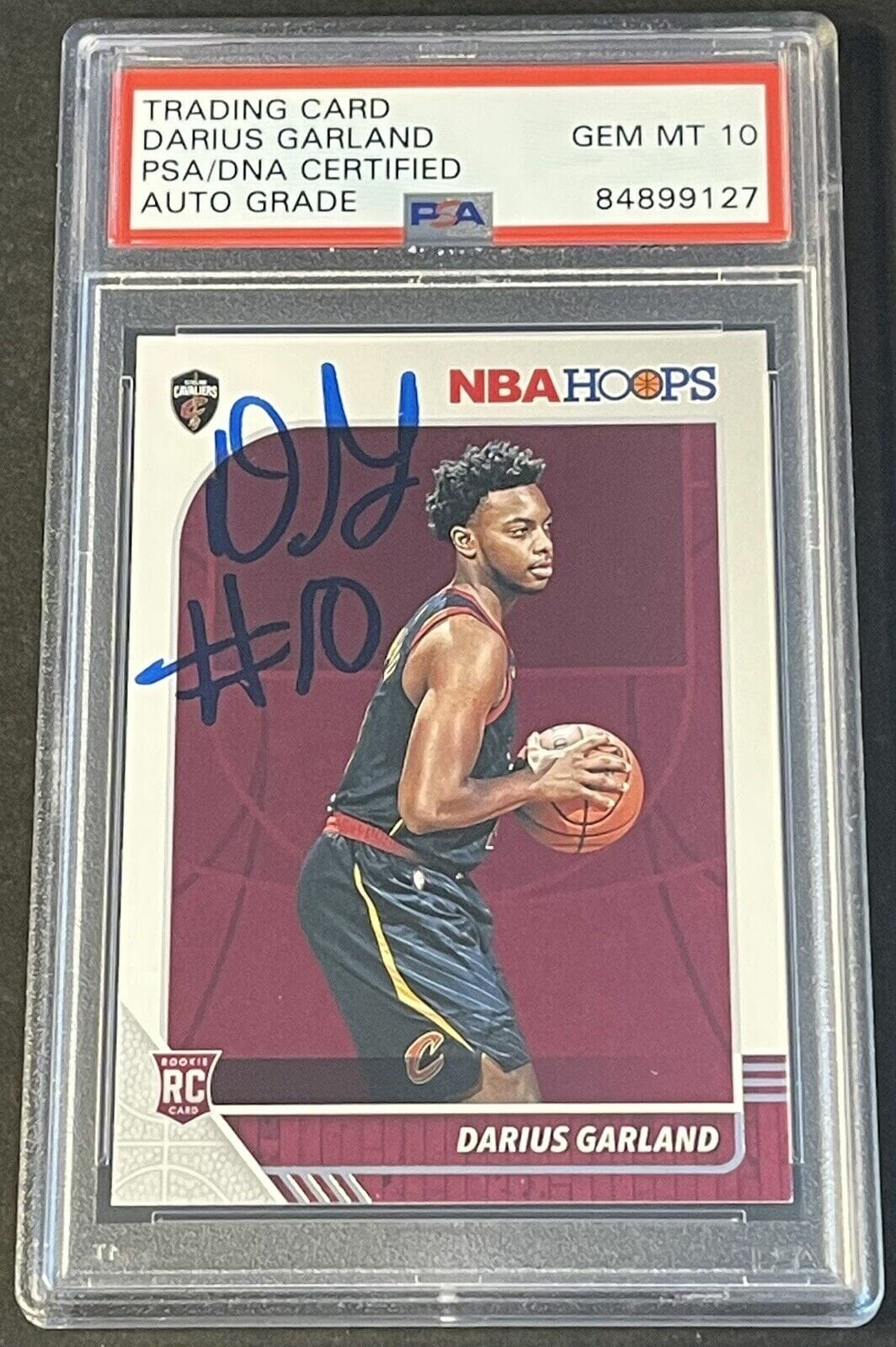 Darius Garland Signed 2019-20 NBA Hoops RC Card Cavaliers PSA/DNA 