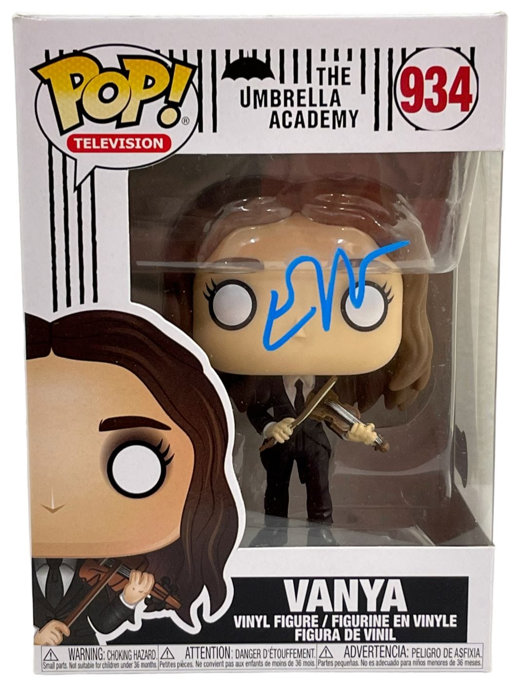 Elliot Ellen Page Signed Vanya Funko 934 Umbrella Academy Autograph 