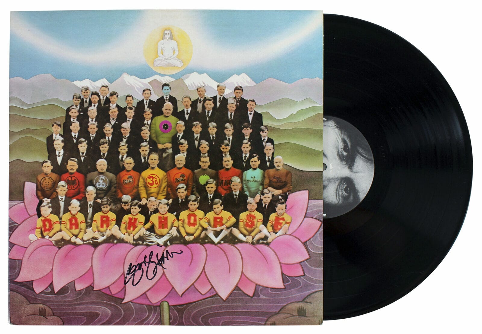 George Harrison Authentic Signed Dark Horse Album Cover W/ Vinyl JSA # ...