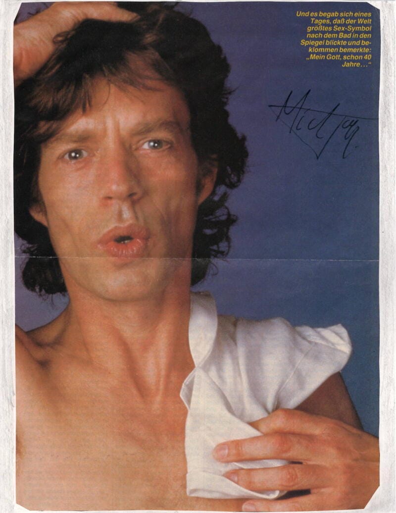 Mick Jagger The Rolling Stones Signed Autograph 75 X105 Magazine Photo Jsa Coa Opens In A New 6560