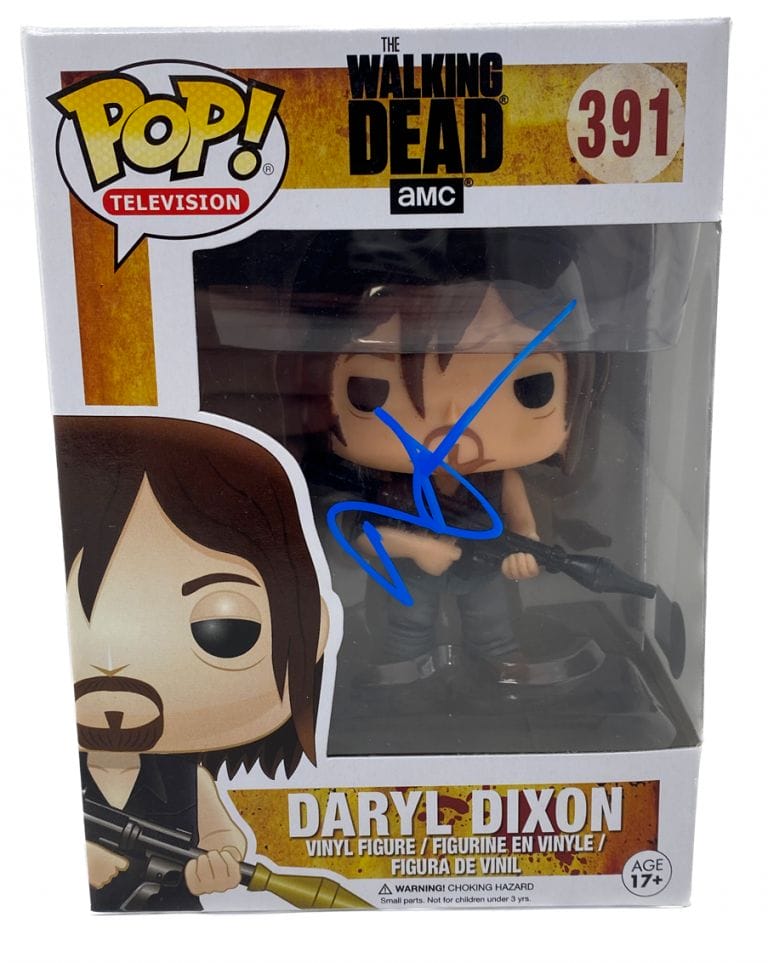 Norman Reedus Signed Funko Pop The Walking Dead Daryl Dixon #391 ...