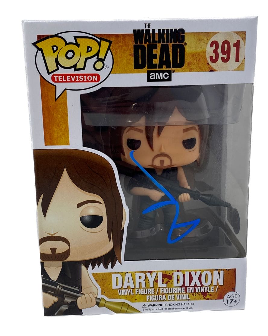 Norman Reedus Signed Funko Pop The Walking Dead Daryl Dixon #391 ...