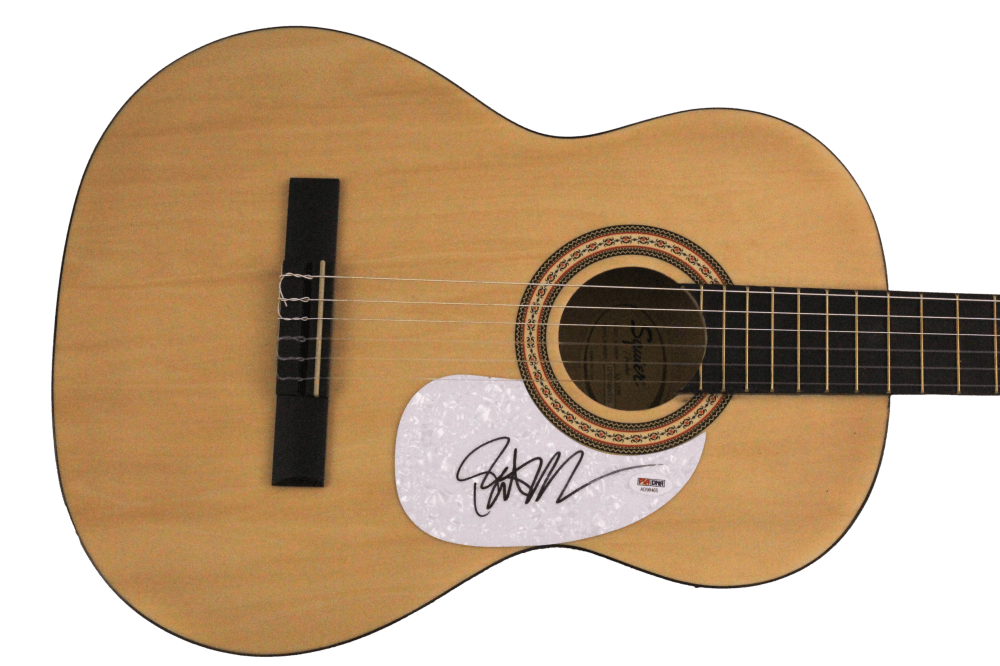 Patrick Monahan Train signed acoustic guitar COA exact proof star autographed