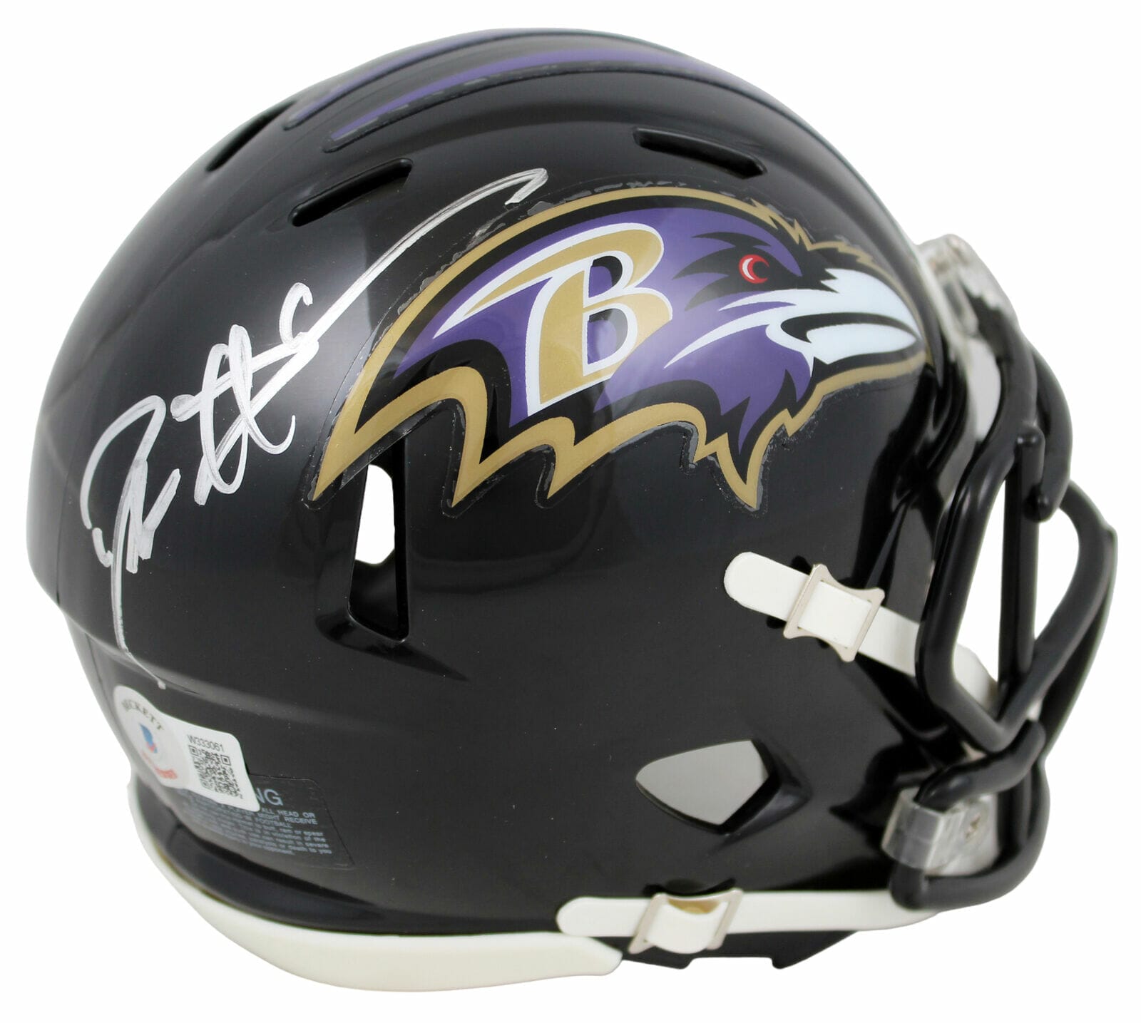 Ravens Deion Sanders Authentic Signed Speed Mini Helmet BAS Witnessed ...