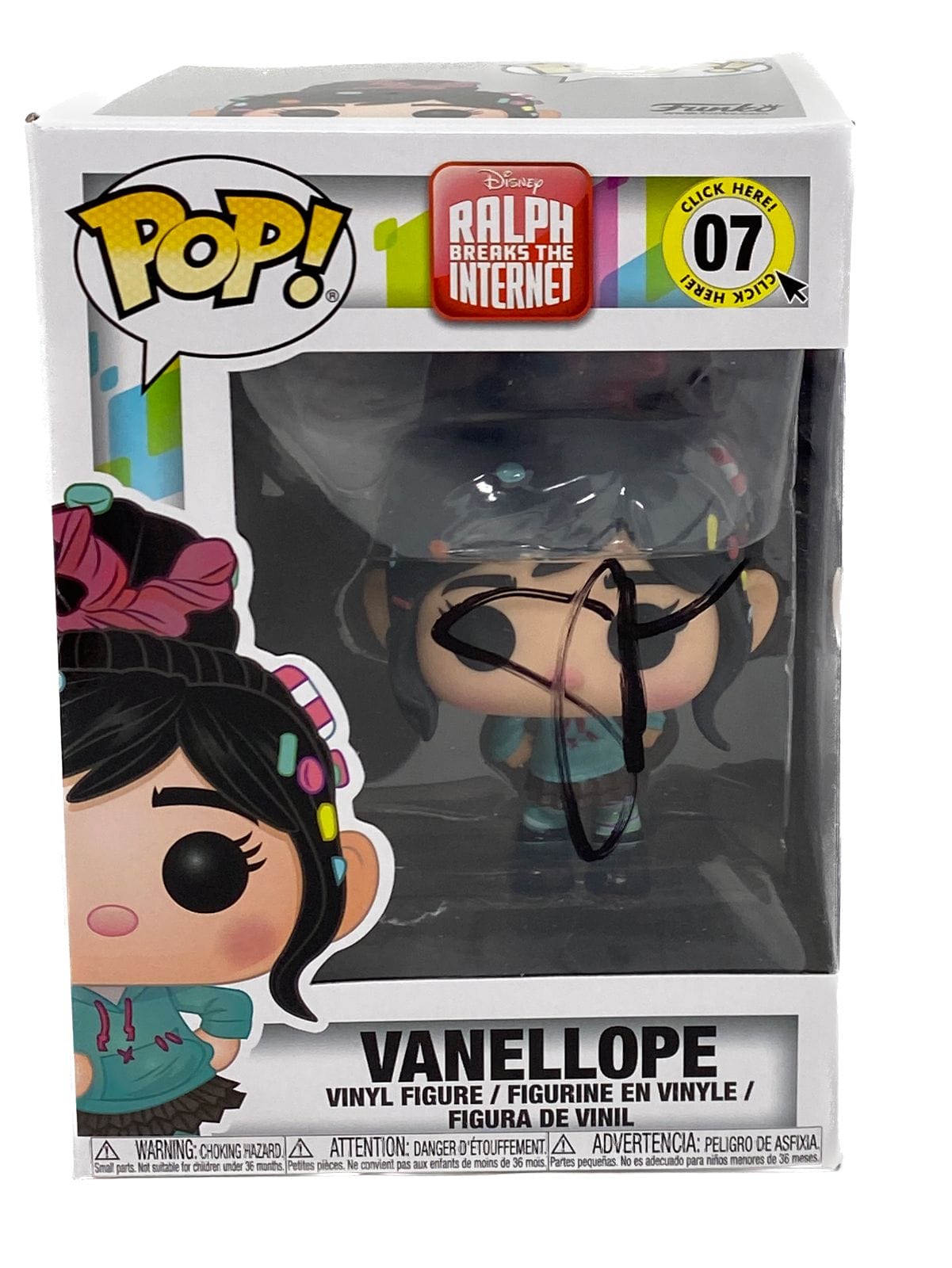 Sarah Silverman Signed Funko Pop Vanellope Wreck It Ralph Autograph ...