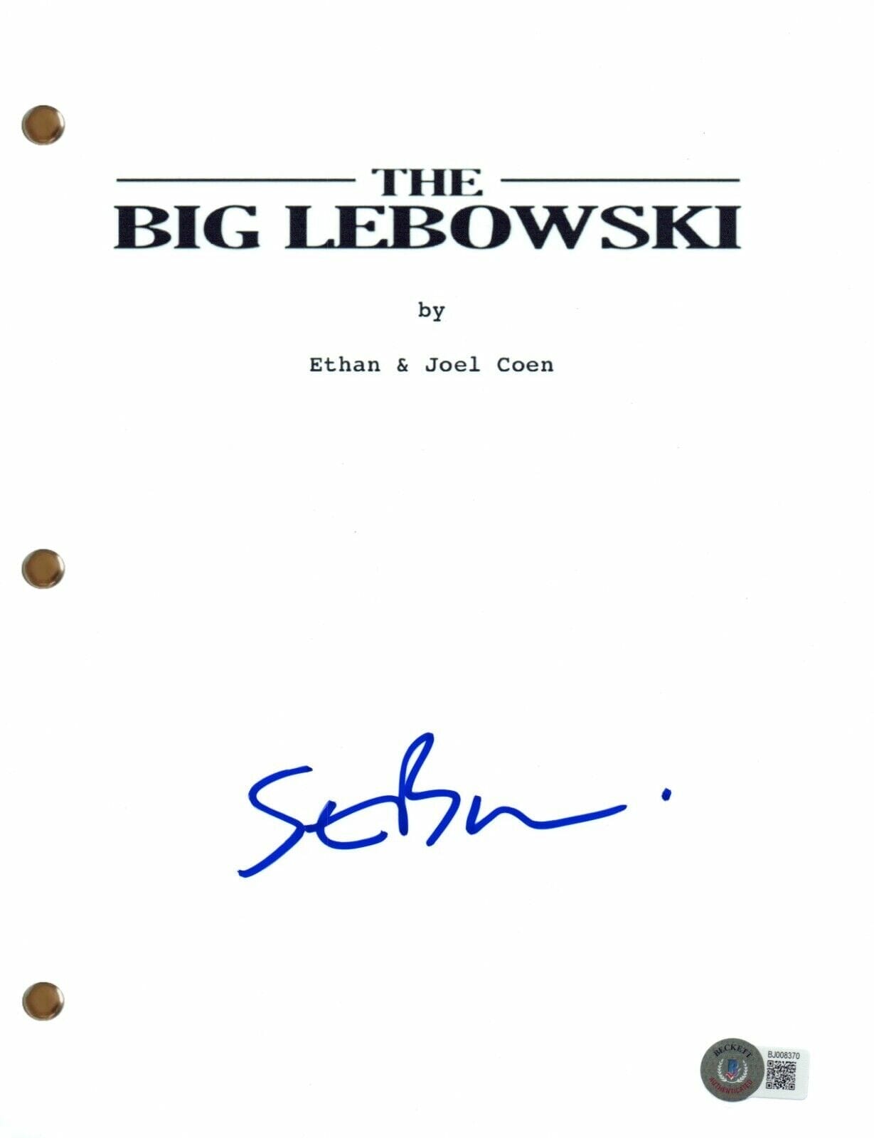 Steve Buscemi Signed Autograph The Big Lebowski Full Movie Script