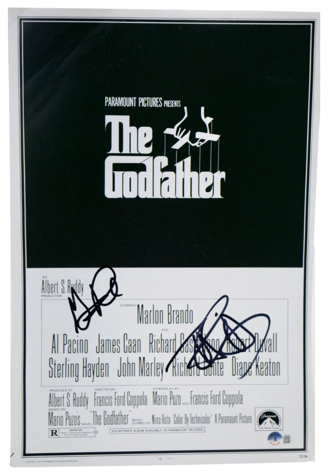 Talia Shire Gianni Russo Signed Autograph The Godfather 12x18 Poster ...