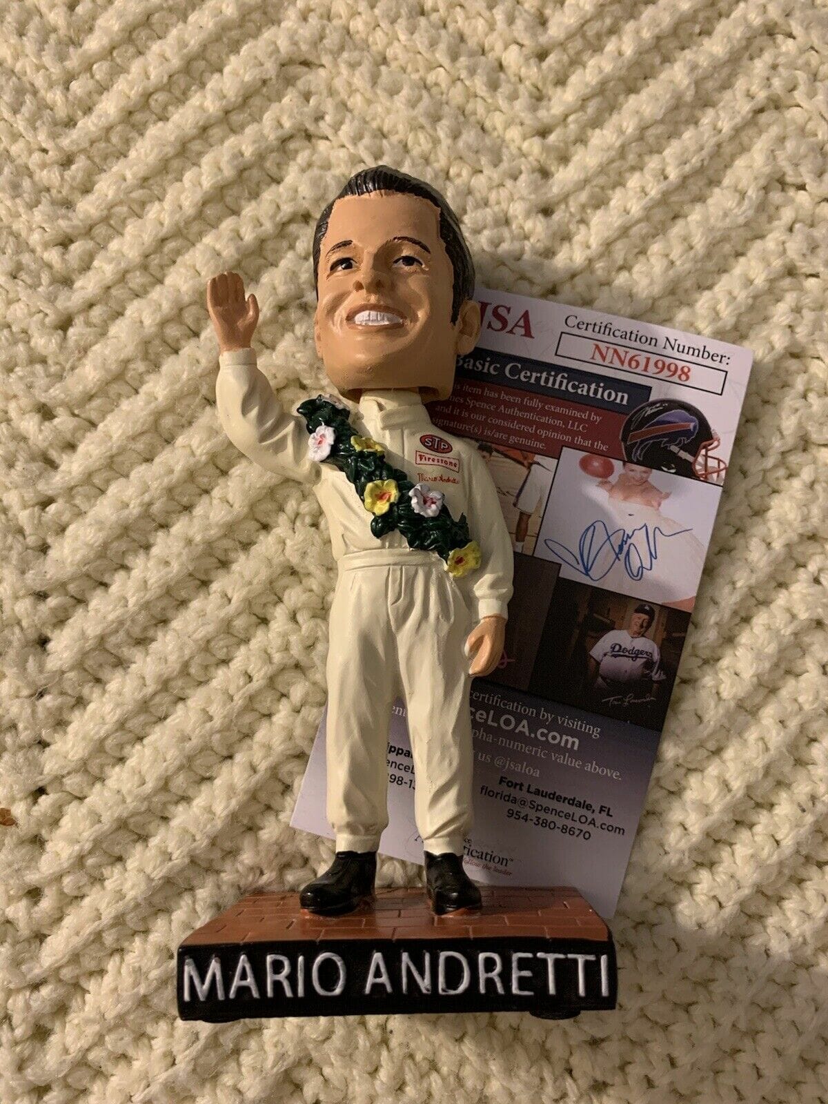 2019 Indianapolis 500 Signed Mario Andretti Bobblehead JSA ...