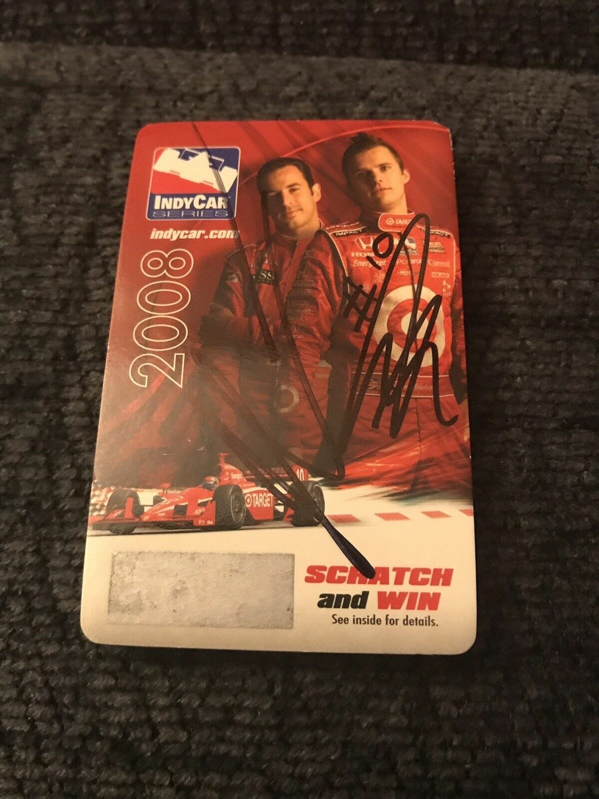 Dan Wheldon & Hélio Castroneves Signed 2008 Pocket Schedule Indy Car ...