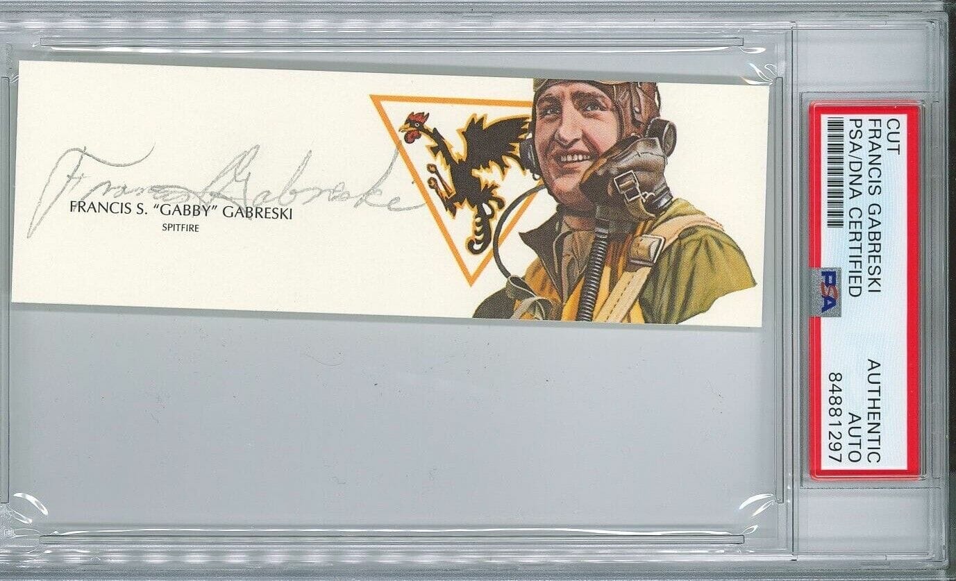 FRANCIS GABBY GABRESKI SIGNED CUT SIGNATURE PSA DNA 84881297 (D) WWII ...