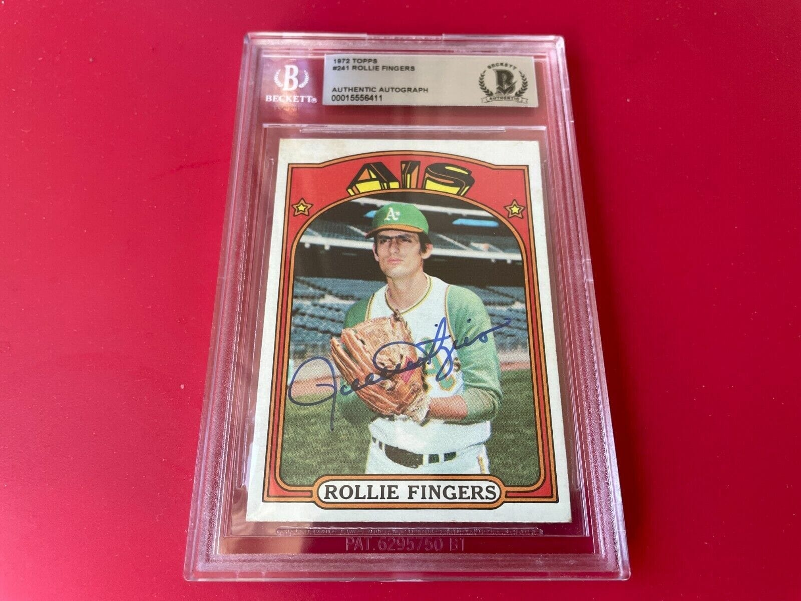 Rollie Fingers Autographed 1972 Topps Card 241 PSA Certified & Slabbed