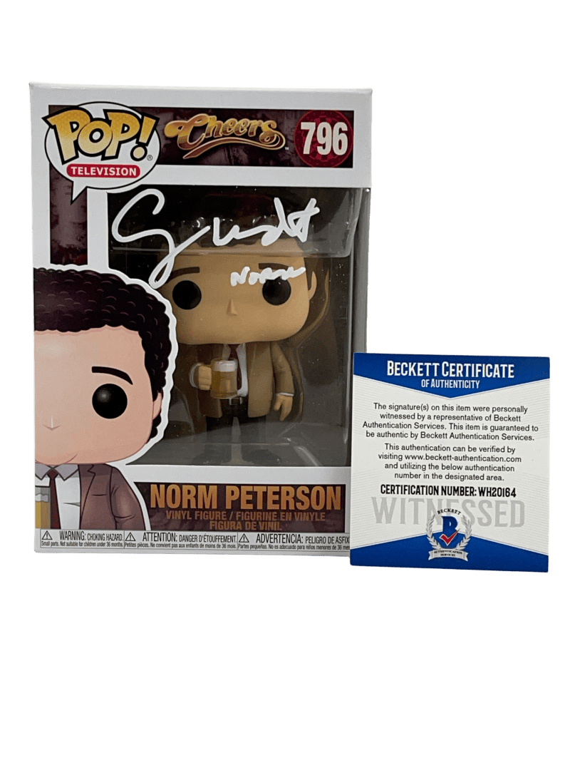 GEORGE WENDT SIGNED CHEERS NORM POP VINYL FUNKO AUTHENTIC AUTOGRAPH BECKETT 6 COLLECTIBLE MEMORABILIA